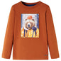 Kids' T-shirt with Long Sleeves Burnt Orange 128