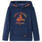 Kids' Hooded Sweatshirt Navy Melange and Orange 92