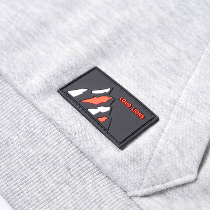 Kids' Hooded Sweatshirt Grey Melange and Orange 92