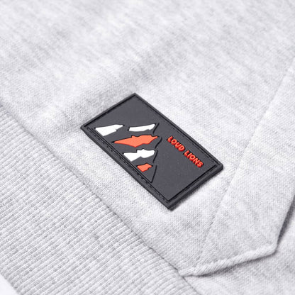 Kids' Hooded Sweatshirt Grey Melange and Orange 116