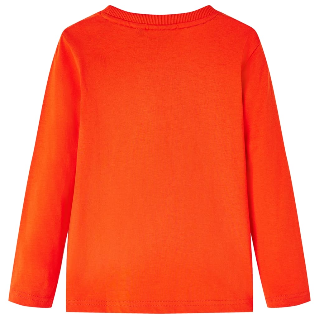 Kids' T-shirt with Long Sleeves Bright Orange 92