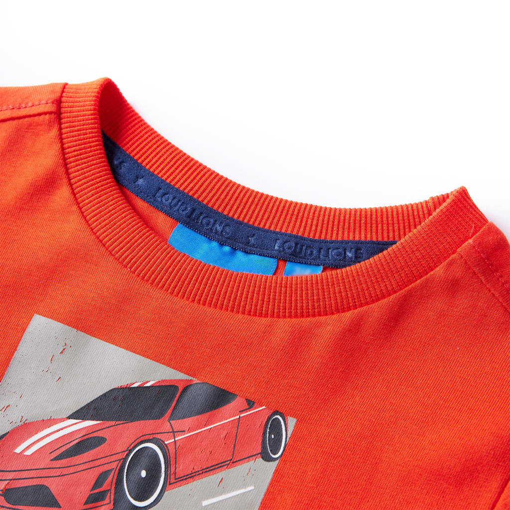 Kids' T-shirt with Long Sleeves Bright Orange 92