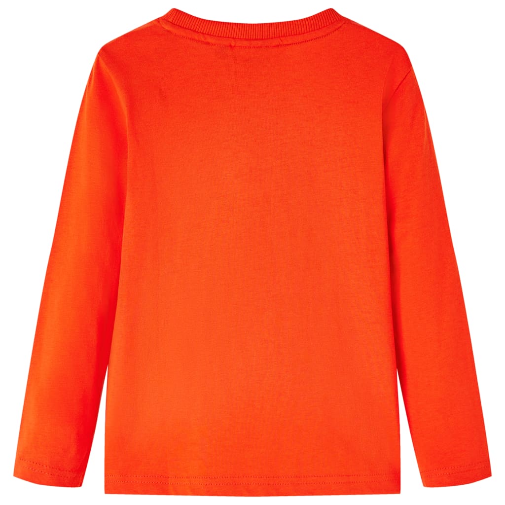 Kids' T-shirt with Long Sleeves Bright Orange 104