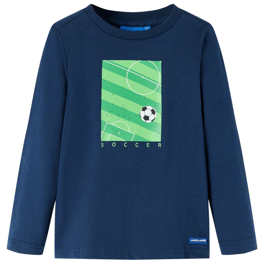 Kids' T-shirt with Long Sleeves Navy Blue 104