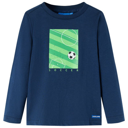 Kids' T-shirt with Long Sleeves Navy Blue 116