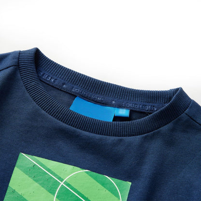 Kids' T-shirt with Long Sleeves Navy Blue 128