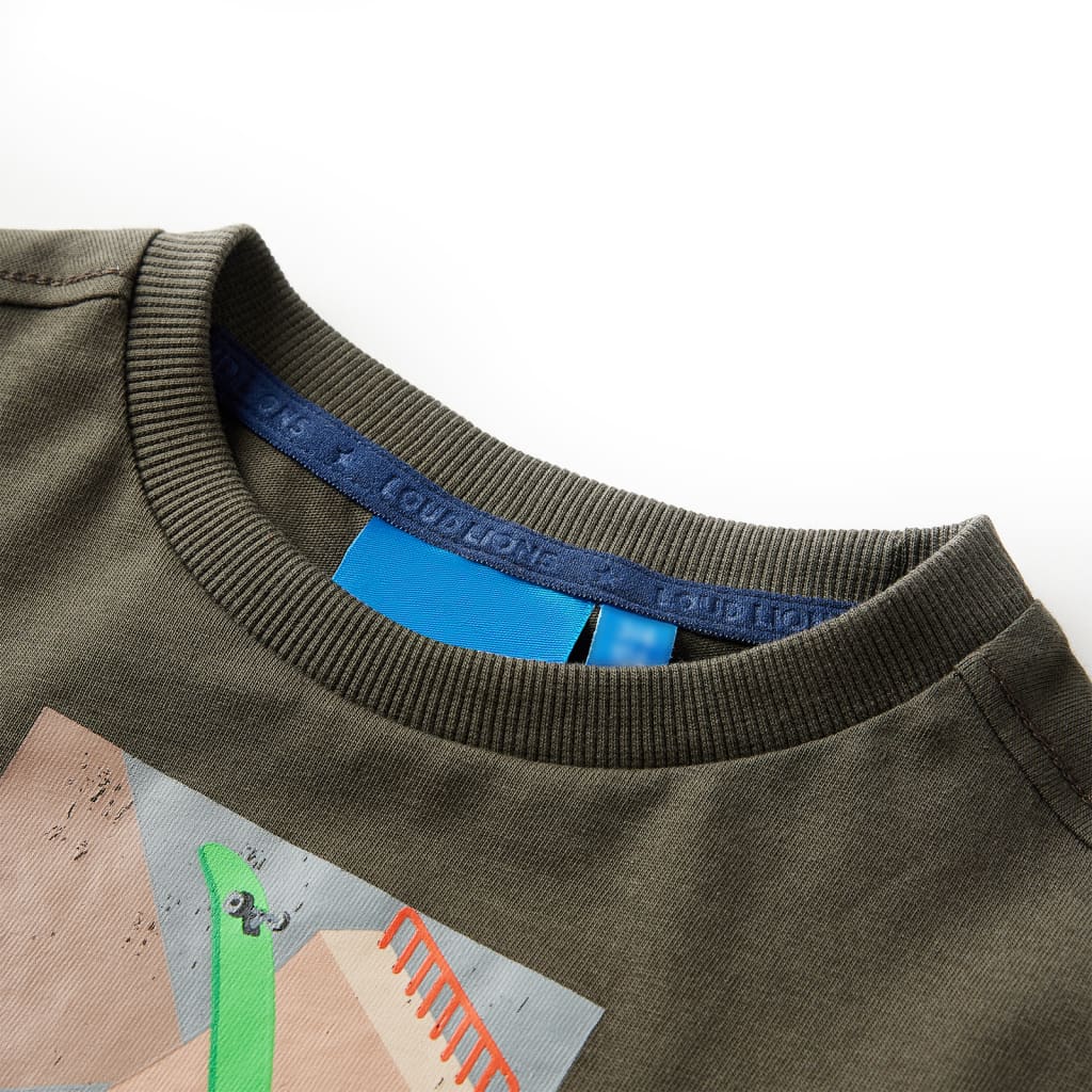 Kids' T-shirt with Long Sleeves Khaki 104