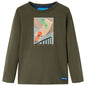 Kids' T-shirt with Long Sleeves Khaki 128