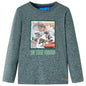 Kids' T-shirt with Long Sleeves Dark Green Melange 116