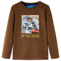 Kids' T-shirt with Long Sleeves Cognac Melange 104