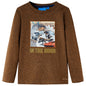 Kids' T-shirt with Long Sleeves Cognac Melange 140