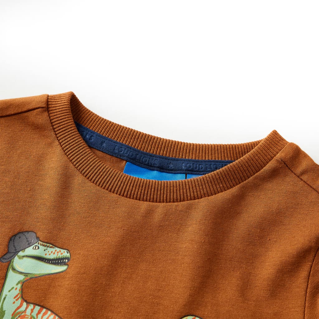 Kids' T-shirt with Long Sleeves Cognac 104