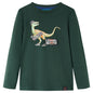 Kids' T-shirt with Long Sleeves Dark Green 104