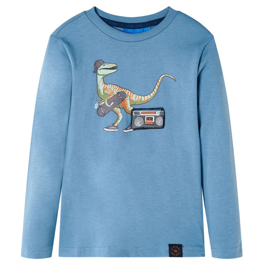 Kids' T-shirt with Long Sleeves Medium Blue 92