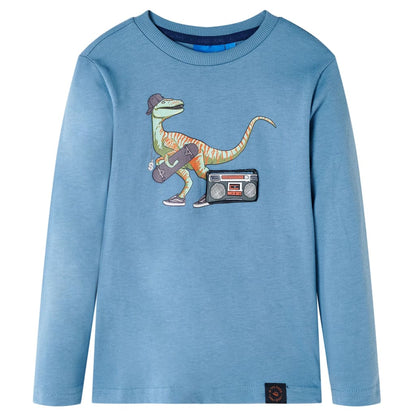 Kids' T-shirt with Long Sleeves Medium Blue 140