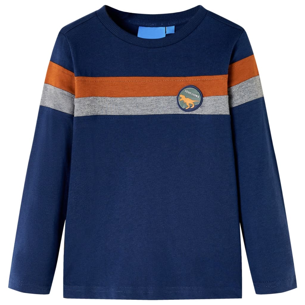 Kids' T-shirt with Long Sleeves Navy Blue 104