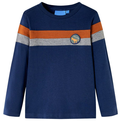 Kids' T-shirt with Long Sleeves Navy Blue 104