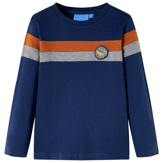 Kids' T-shirt with Long Sleeves Navy Blue 116