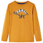 Kids' T-shirt with Long Sleeves Dark Ochre 92