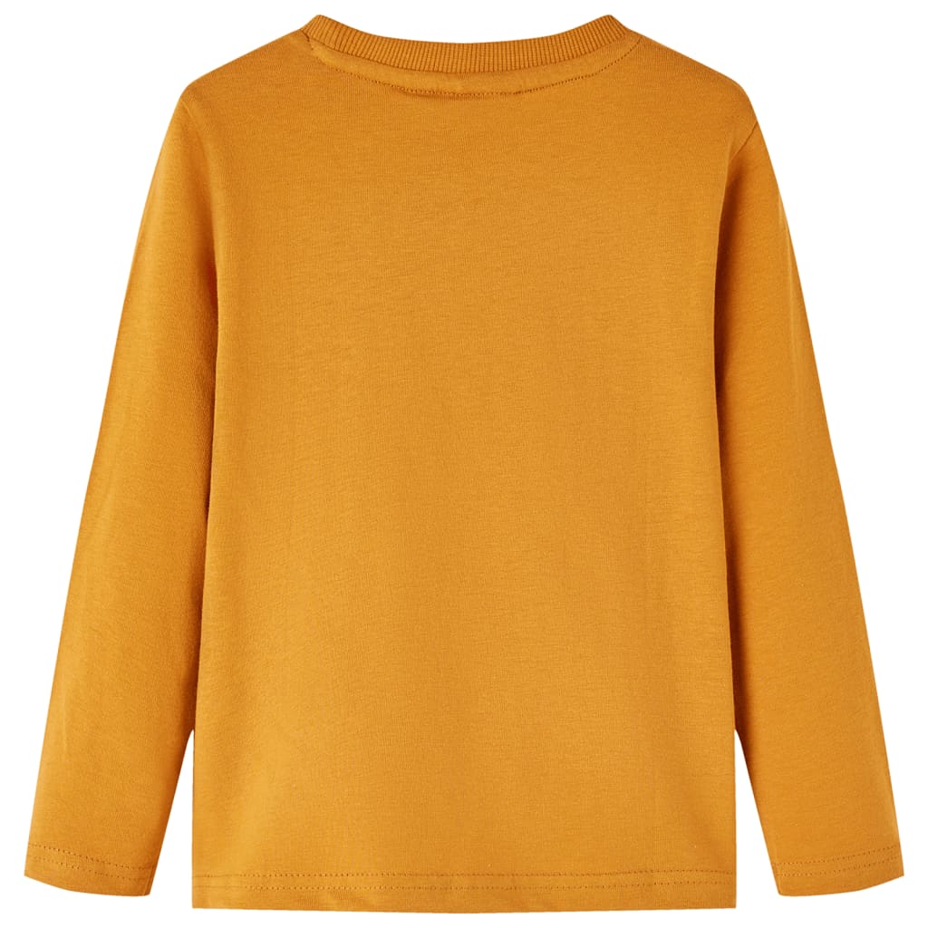 Kids' T-shirt with Long Sleeves Dark Ochre 104