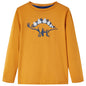 Kids' T-shirt with Long Sleeves Dark Ochre 140