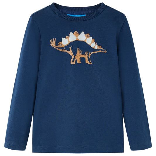 Kids' T-shirt with Long Sleeves Navy Blue 92