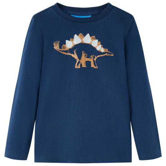 Kids' T-shirt with Long Sleeves Navy Blue 104