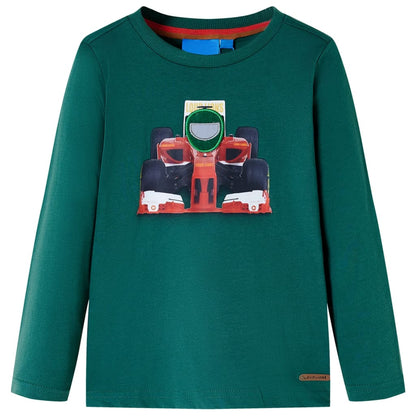 Kids' T-shirt with Long Sleeves Green 92