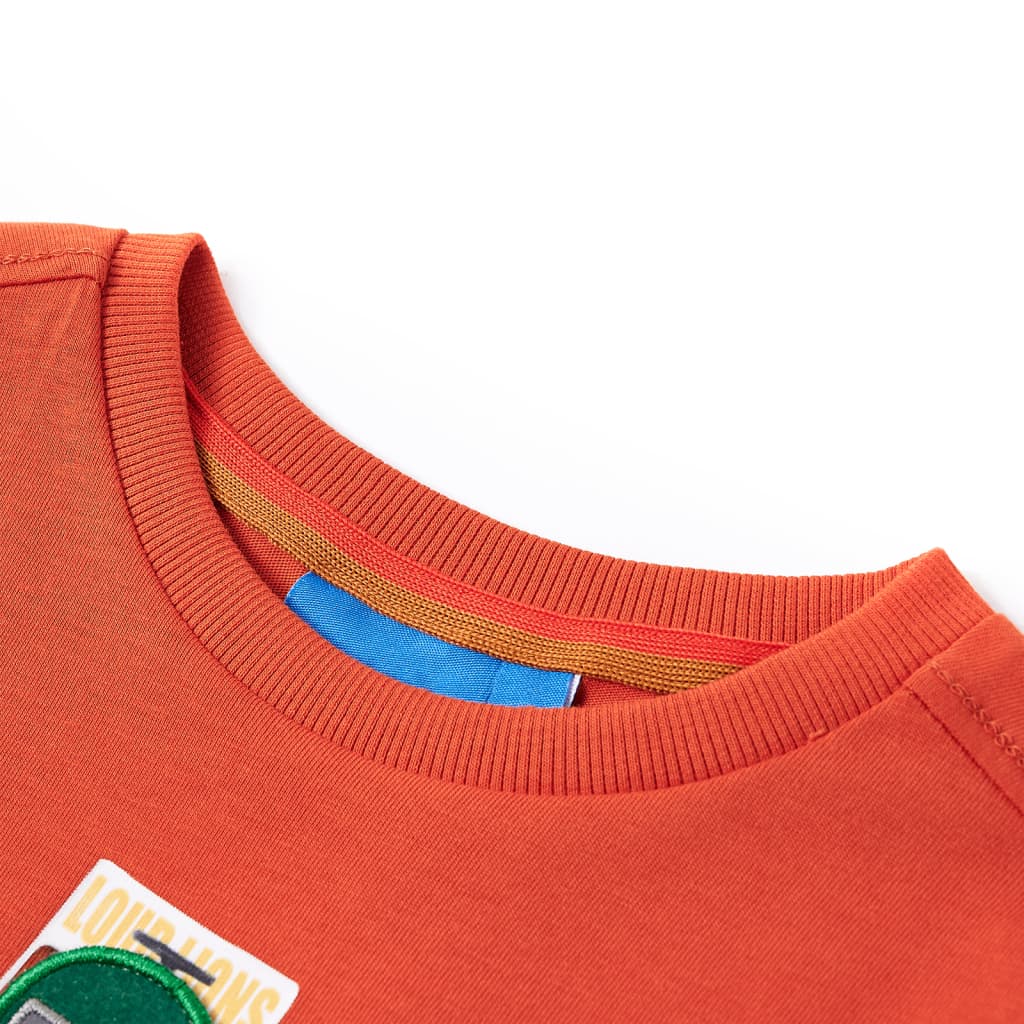 Kids' T-shirt with Long Sleeves Orange 92