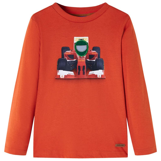 Kids' T-shirt with Long Sleeves Orange 128