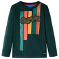 Kids' T-shirt with Long Sleeves Dark Green 140