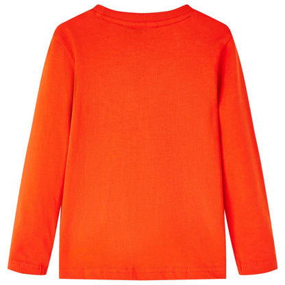 Kids' T-shirt with Long Sleeves Bright Orange 92