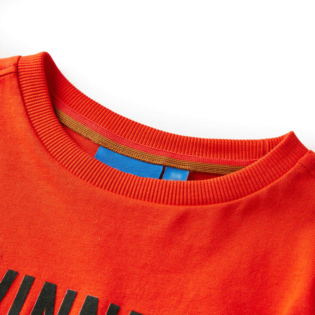 Kids' T-shirt with Long Sleeves Bright Orange 92