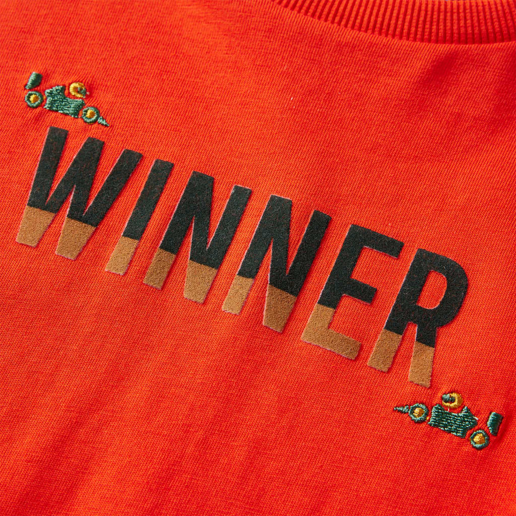 Kids' T-shirt with Long Sleeves Bright Orange 92