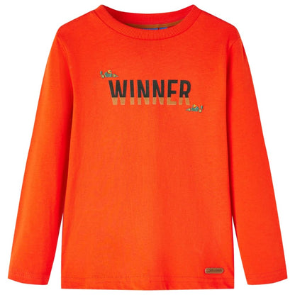 Kids' T-shirt with Long Sleeves Bright Orange 104