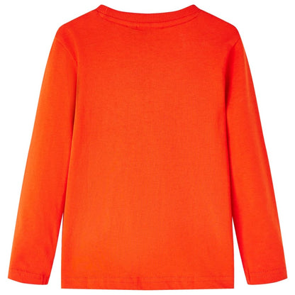 Kids' T-shirt with Long Sleeves Bright Orange 104