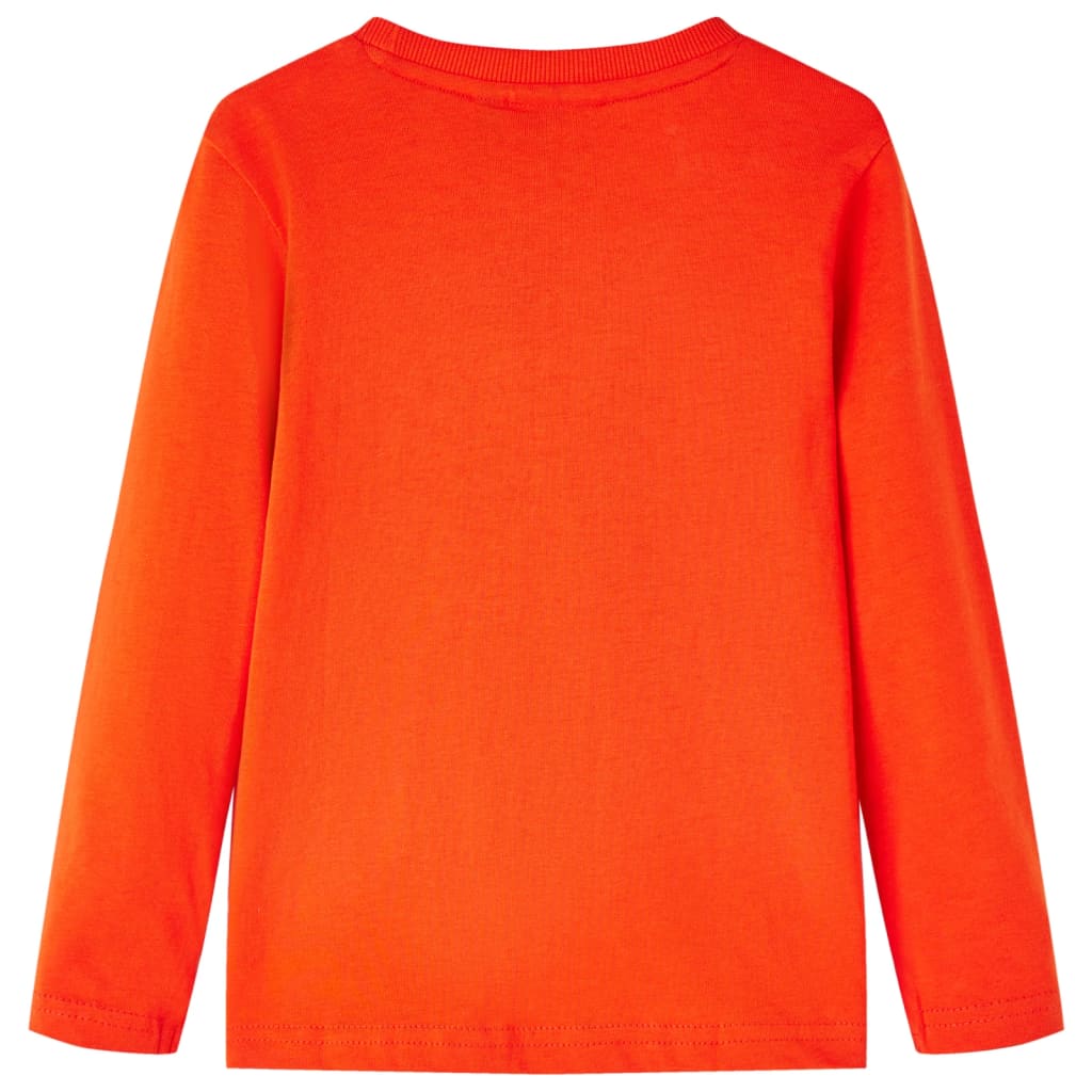 Kids' T-shirt with Long Sleeves Bright Orange 128