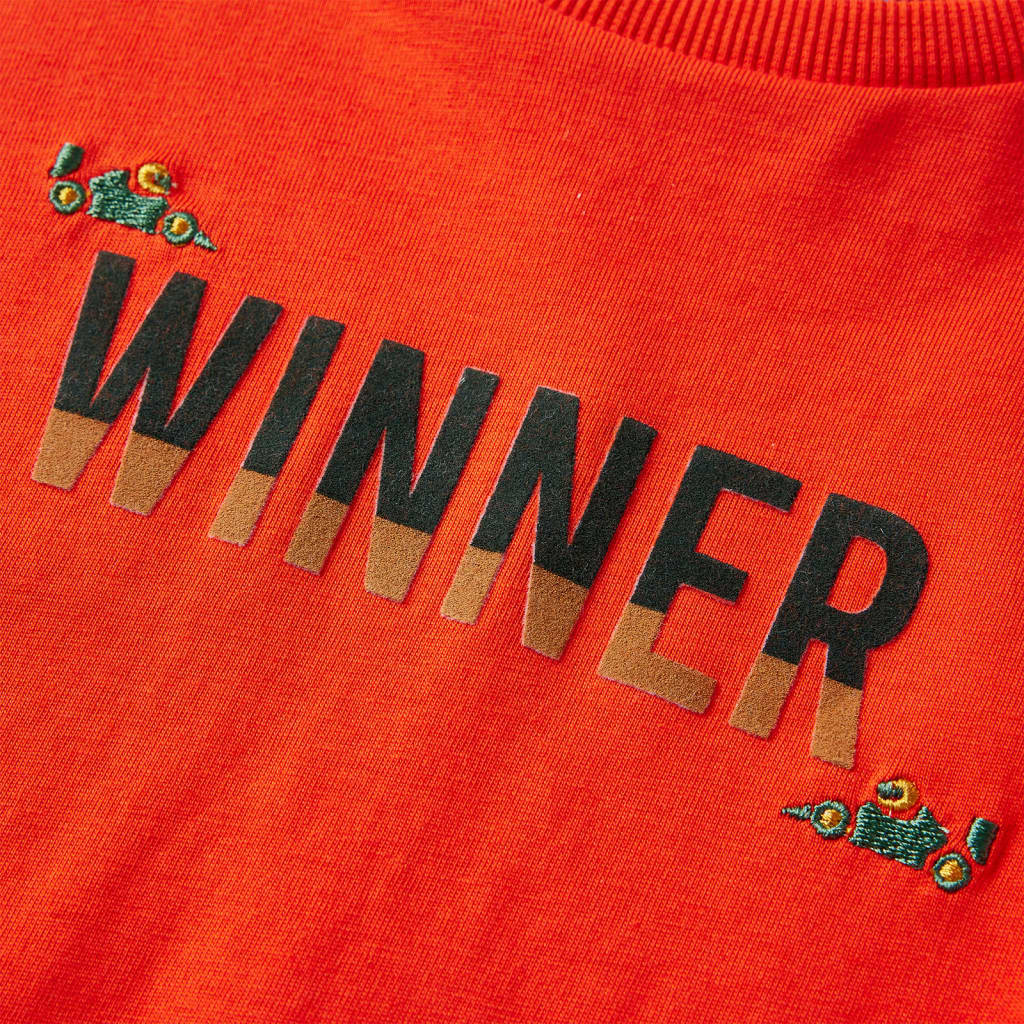 Kids' T-shirt with Long Sleeves Bright Orange 128