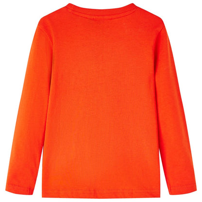 Kids' T-shirt with Long Sleeves Bright Orange 140