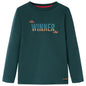 Kids' T-shirt with Long Sleeves Dark Green 92