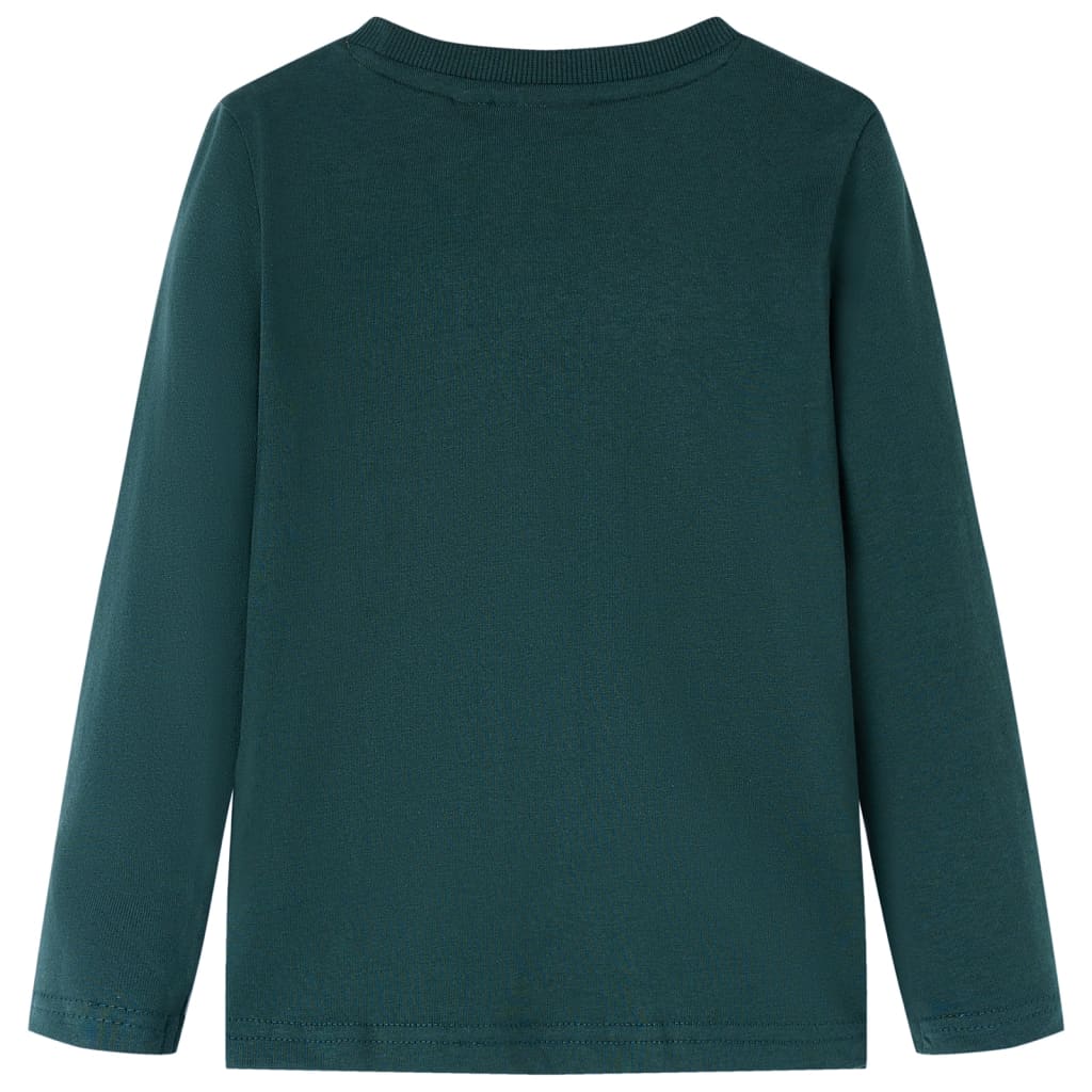 Kids' T-shirt with Long Sleeves Dark Green 104