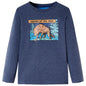 Kids' T-shirt with Long Sleeves Dark Blue Melange 92