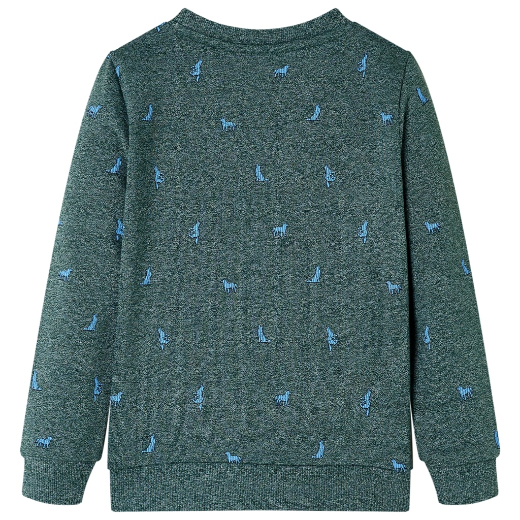 Kids' Sweatshirt Dark Green Melange 104