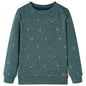 Kids' Sweatshirt Dark Green Melange 140