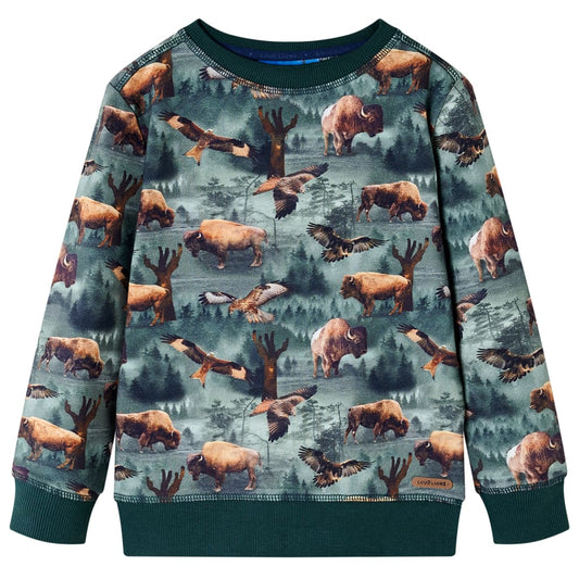 Kids' Sweatshirt Dark Green 140