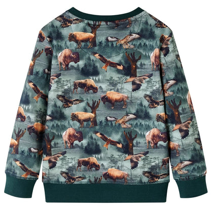 Kids' Sweatshirt Dark Green 140