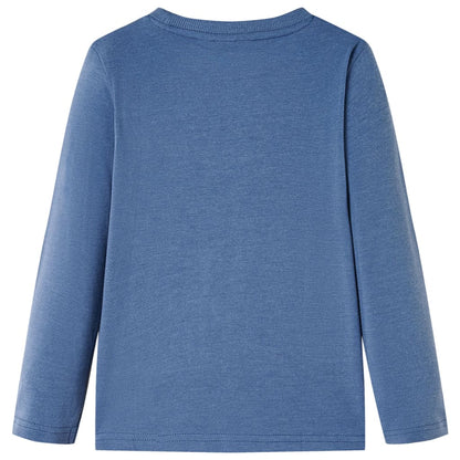 Kids' T-shirt with Long Sleeves Blue Melange 104