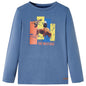 Kids' T-shirt with Long Sleeves Blue Melange 128