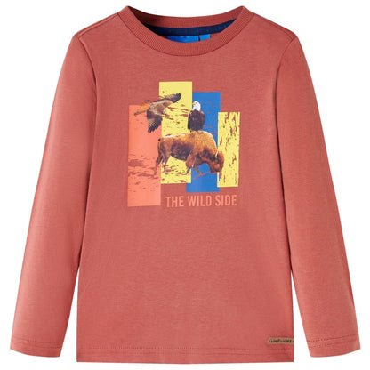 Kids' T-shirt with Long Sleeves Henna 104