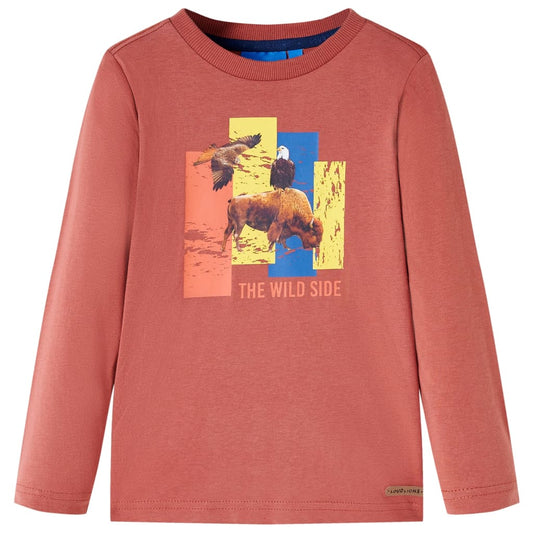 Kids' T-shirt with Long Sleeves Henna 116